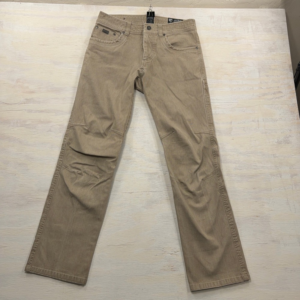 Kuhl Pants Sykeout Kord 31x32 Articulated Knee Utility Pocket Khaki Brown Mens